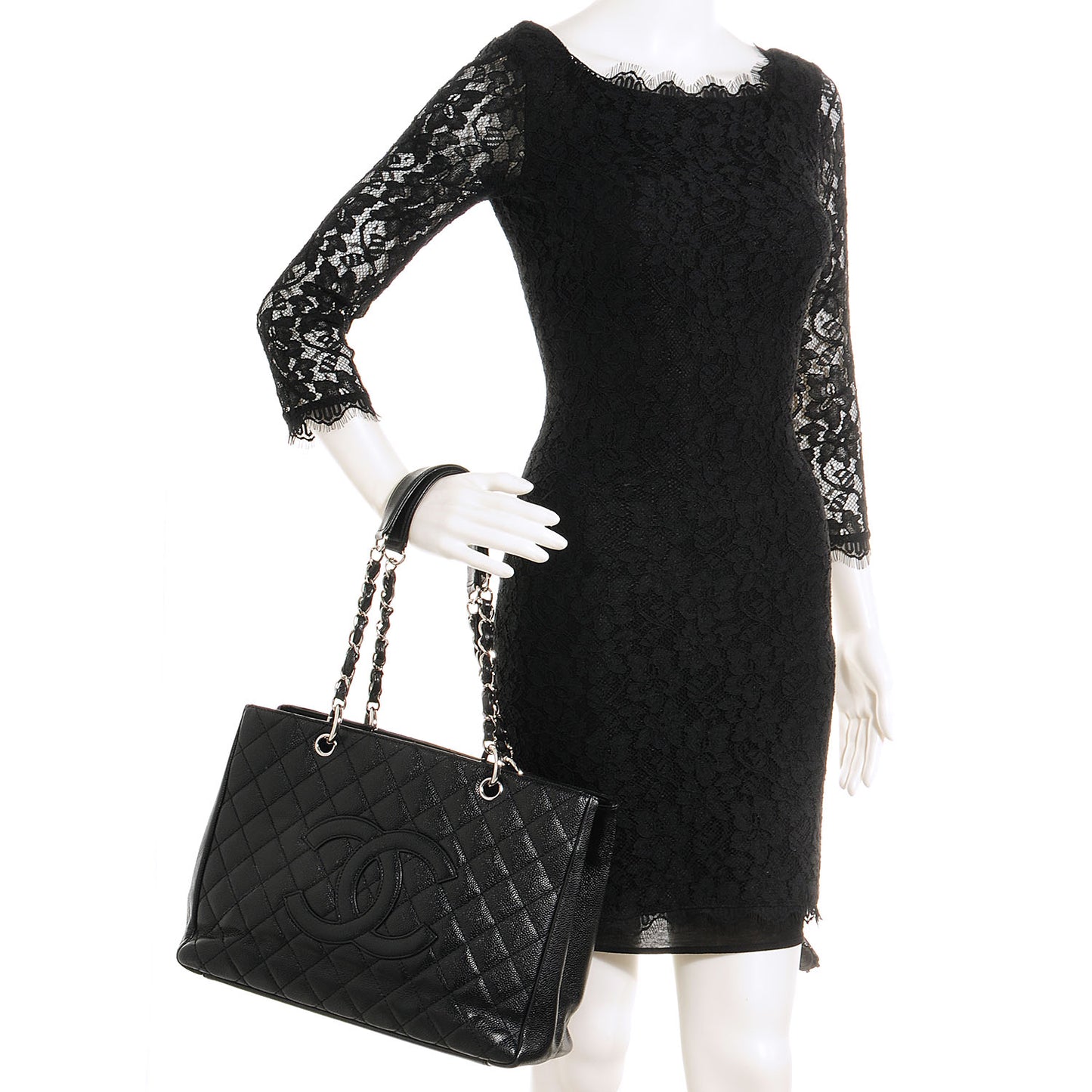 Caviar Grand Shopping Tote GST Black