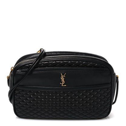 Saint Laurent Lambskin Quilted Victoire Camera Bag Black 1 of 10