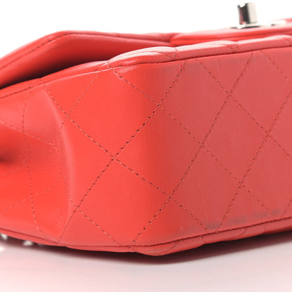 Chanel Lambskin Quilted Mini Rectangular Flap Red 8 of 14