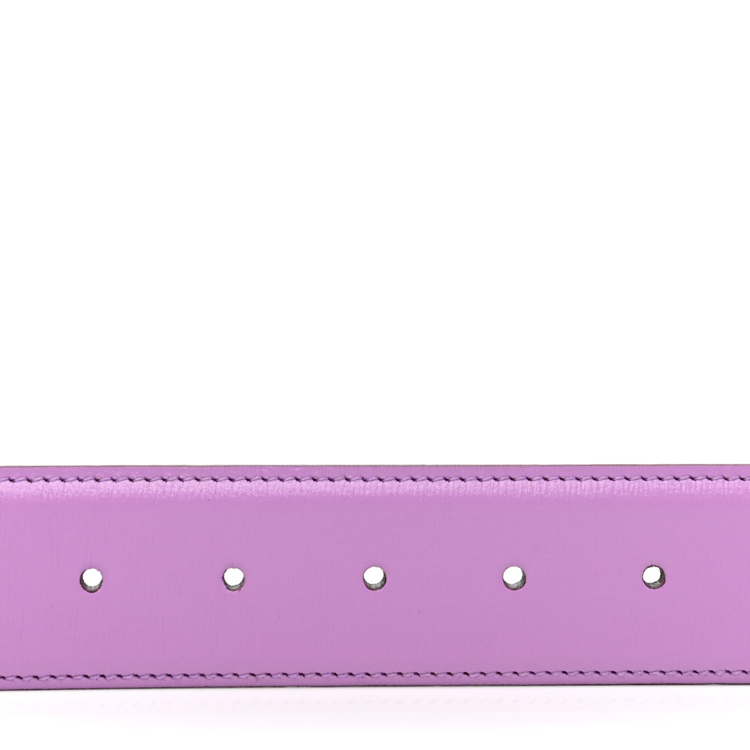 Gucci Azalea Calfskin Enamel Monochrome Double G 40mm Belt 80 32 Wisteria Chic 3 of 6