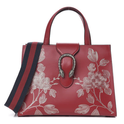 Gucci Calfskin Web Chinese New Year Medium Dionysus Tote Bag Hibiscus Red 1 of 9