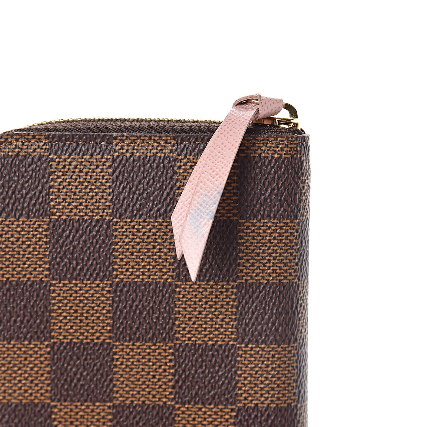 Damier Ebene Clemence Wallet Rose Ballerine