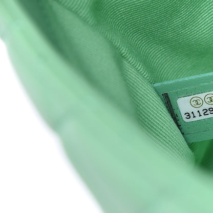 Chanel Lambskin Resin Quilted Mini Pearl Samba Square Flap Green 9 of 9