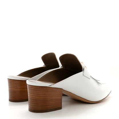 Hermes Goatskin Tuileries Mules 39.5 White 4 of 8