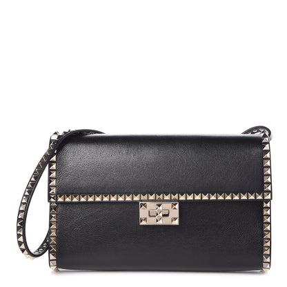 Valentino Garavani Vitello Rockstud No Limit Shoulder Bag Black 1 of 16