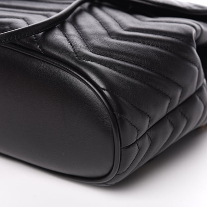 Gucci Calfskin Matelasse GG Marmont Flap Backpack Black 11 of 12