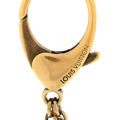 Louis Vuitton Antiqued Brass Resin Rock Flower Bag Charm 3 of 3