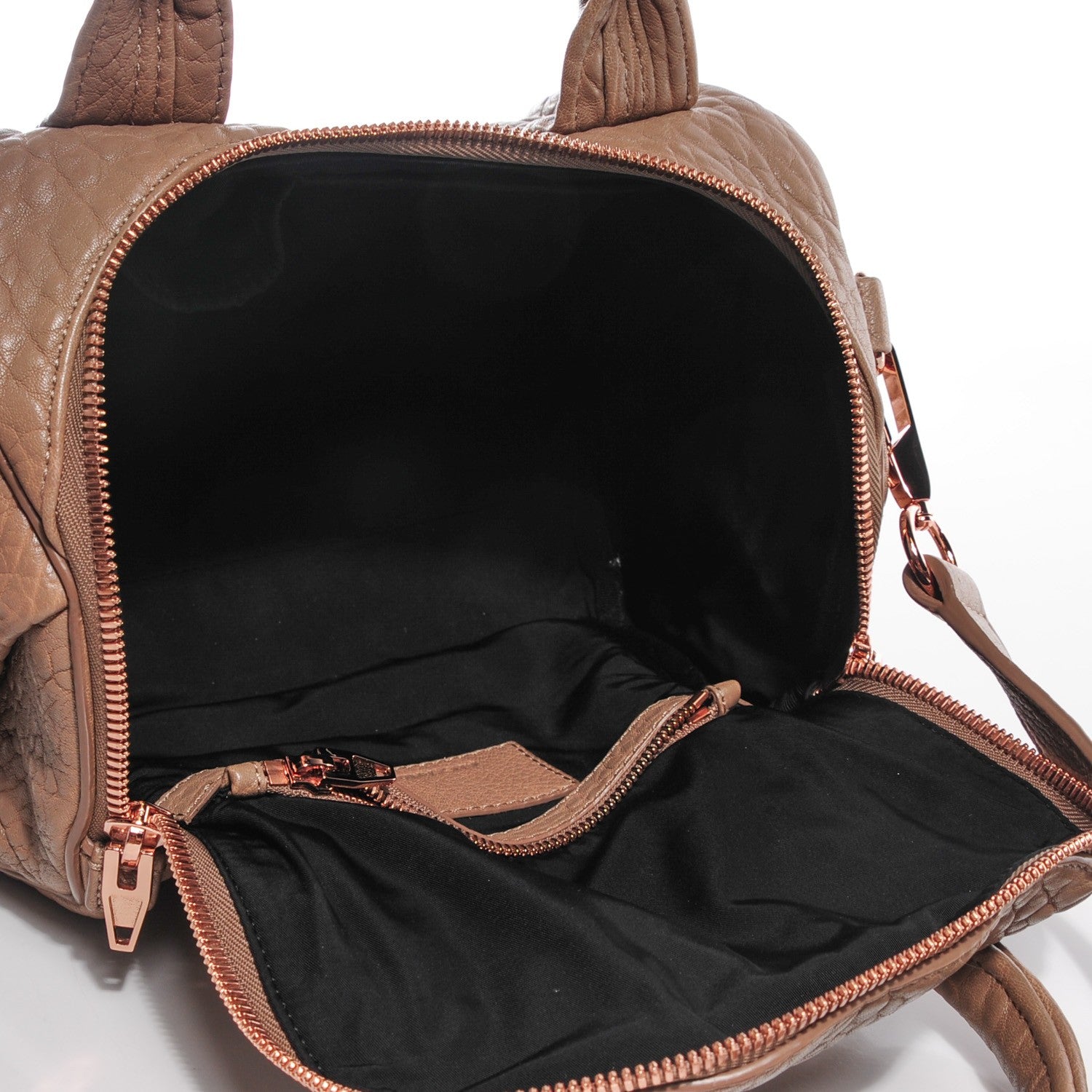 Alexander Wang Pebbled Lambskin Rockie Latte Rose Gold Hardware 9 of 15