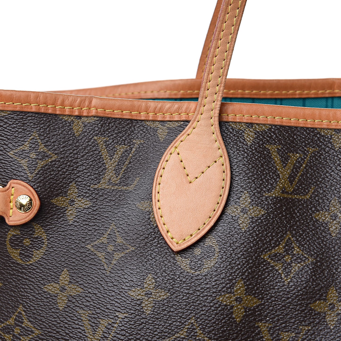 Monogram V Neverfull MM Turquoise