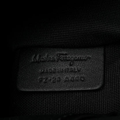 Salvatore Ferragamo Calfskin Gancini Messenger Bag Black 5 of 8