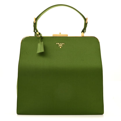 Prada Satin Framed Bag Felce 1 of 13