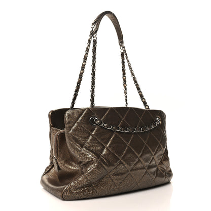 Chanel Metallic Caviar Timeless CC Shopping Tote Gold 3 of 11