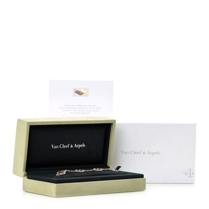 Van Cleef & Arpels 18K Rose Gold Gray Mother of Pearl 5 Motifs Vintage Alhambra Bracelet 5 of 5