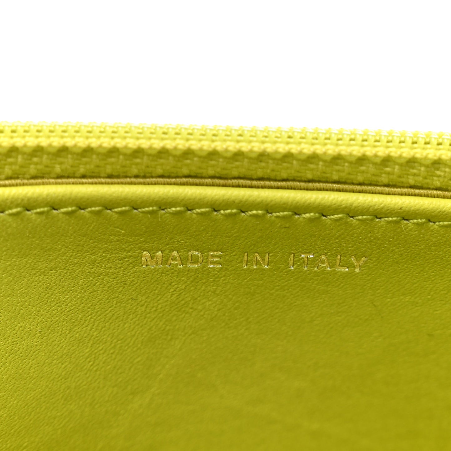 Patent Camellia Embossed Wallet on Chain WOC Green