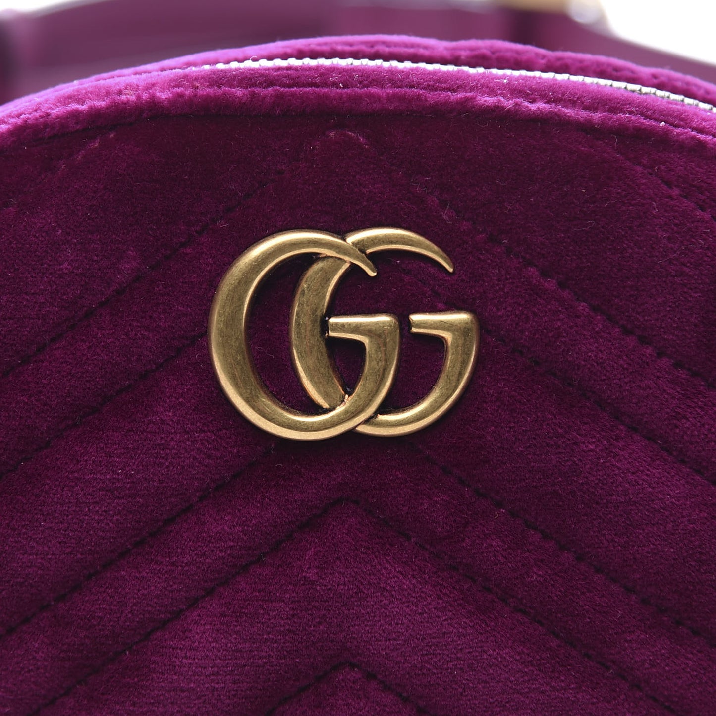 Velvet Matelasse GG Marmont Belt Bag 85 34 Fuchsia Violet Cyclamen