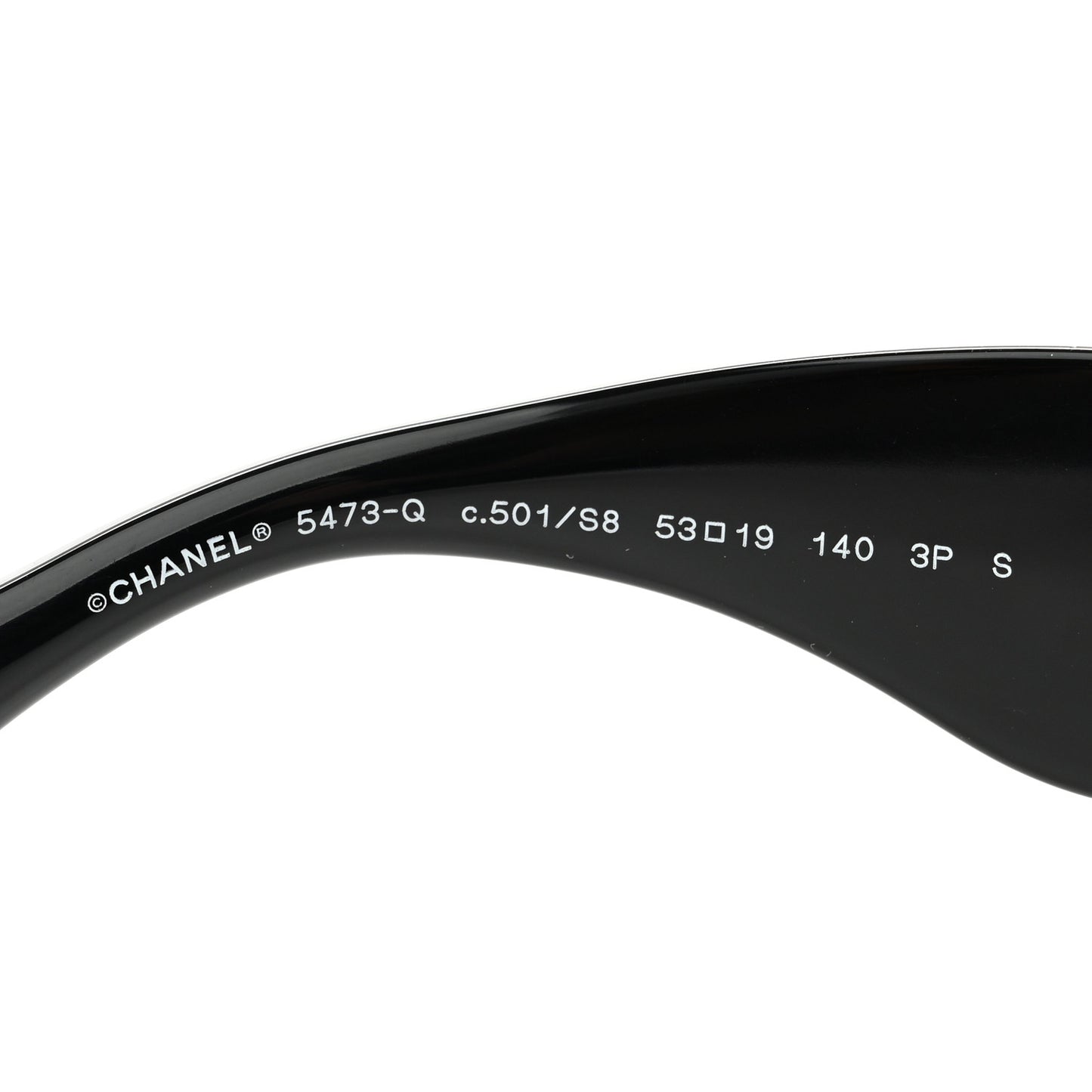 Acetate Calfskin Polarized Square Sunglasses 5473-Q Black