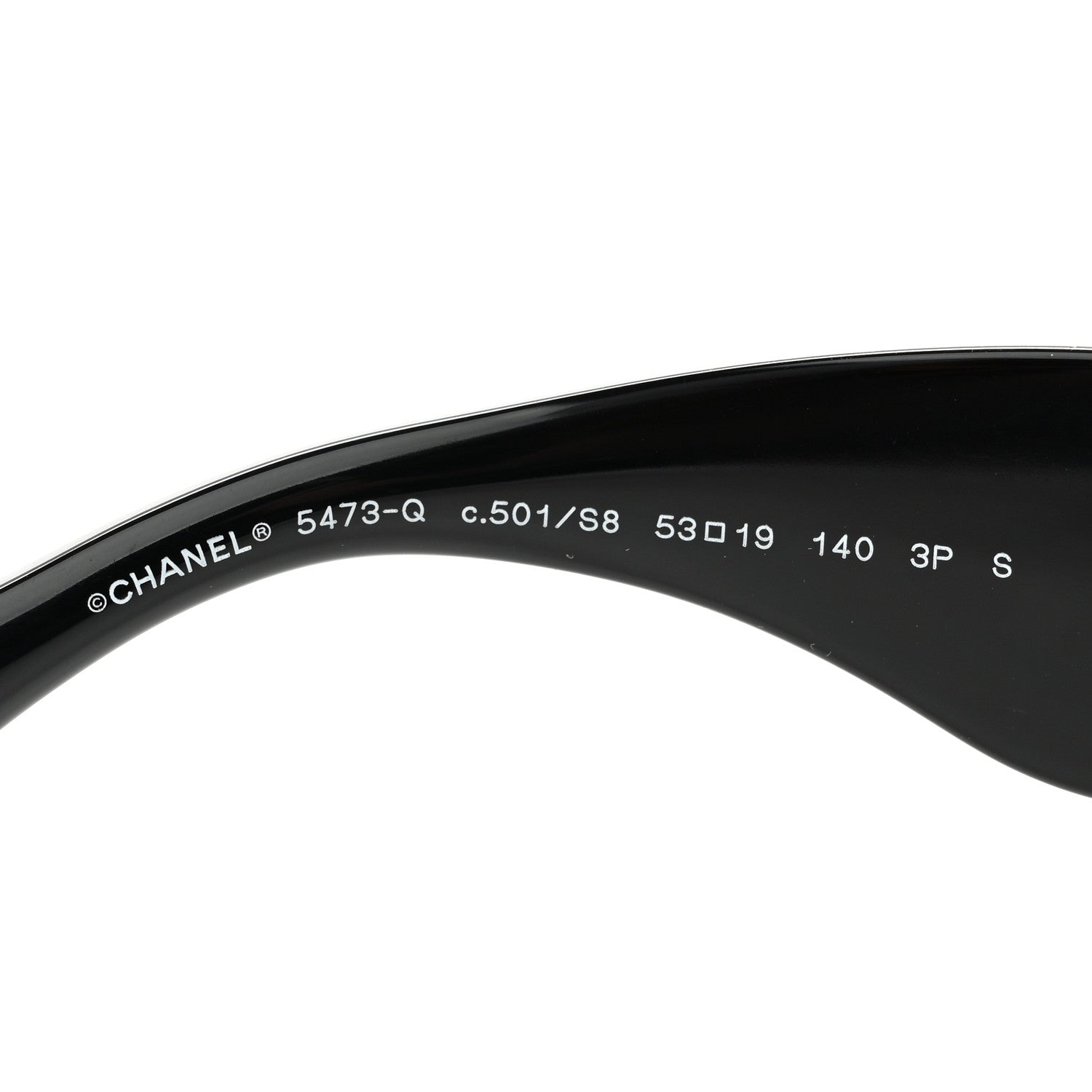 Chanel Acetate Calfskin Polarized Square Sunglasses 5473-Q Black 5 of 8