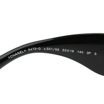 Chanel Acetate Calfskin Polarized Square Sunglasses 5473-Q Black 5 of 8