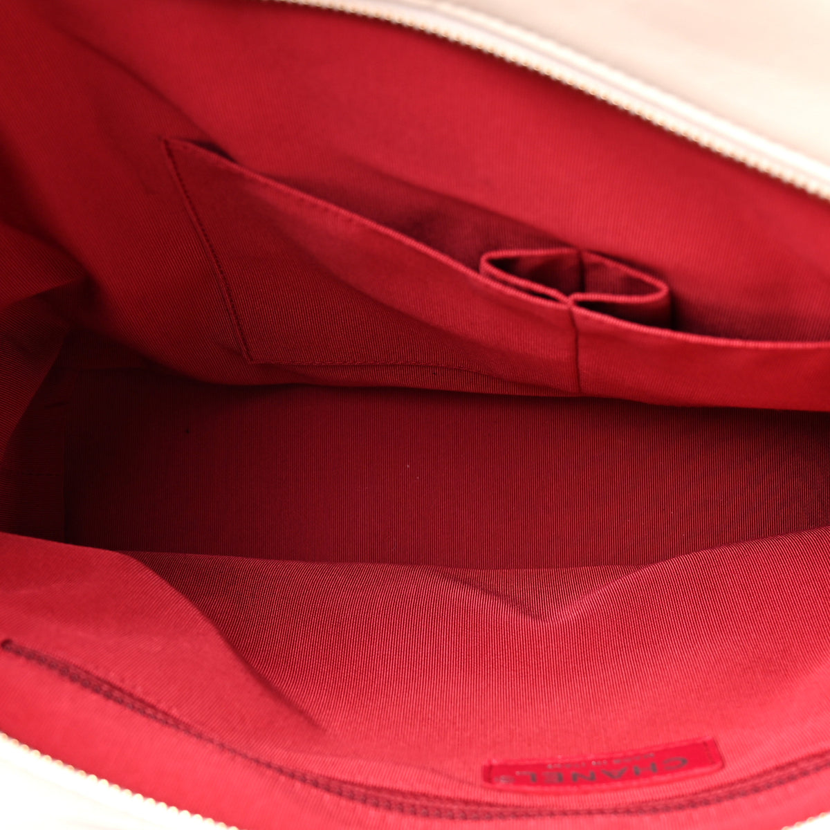 Aged Calfskin Quilted Large Gabrielle Shopping Tote White Black