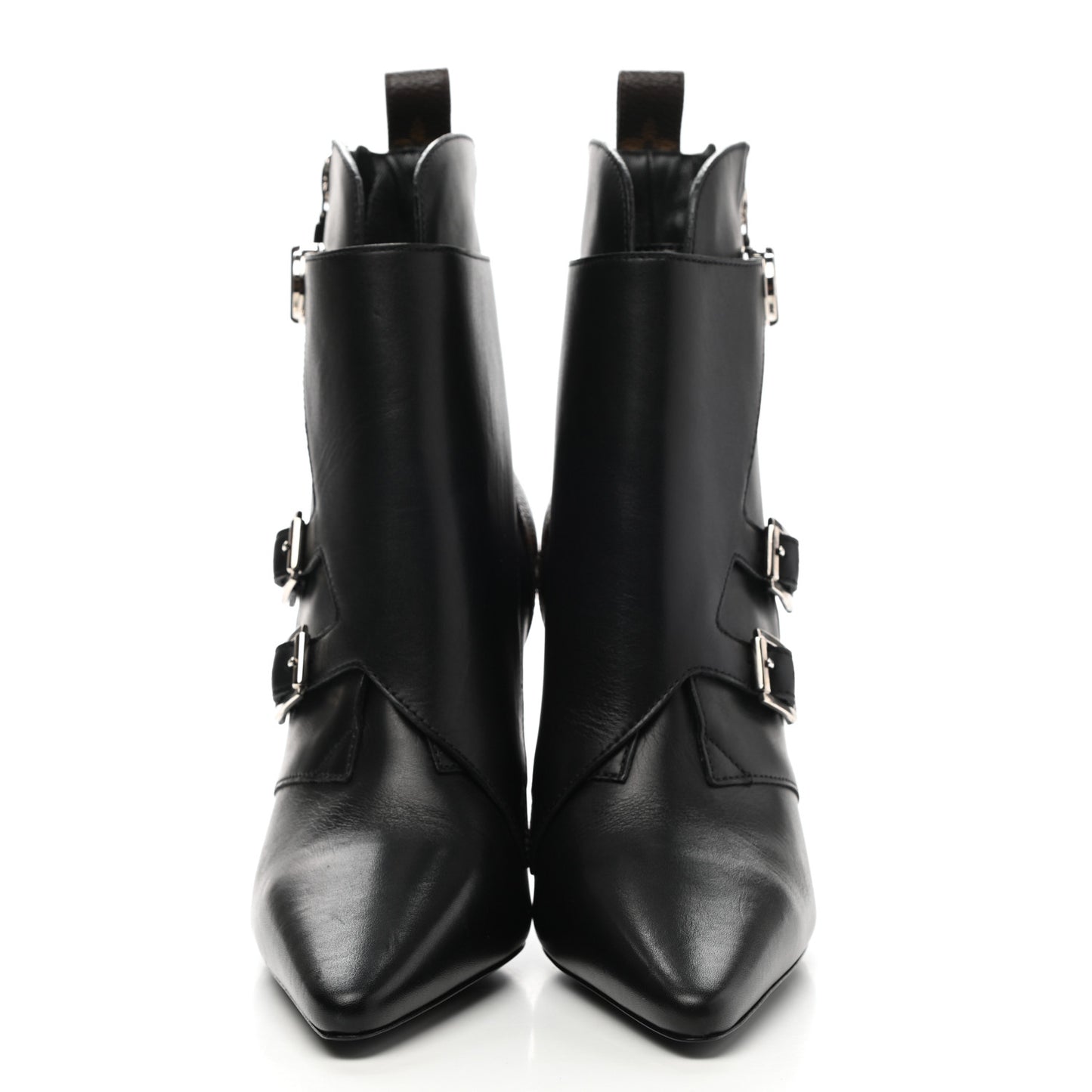 Calfskin Monogram Janet Ankle Boots 37 Black