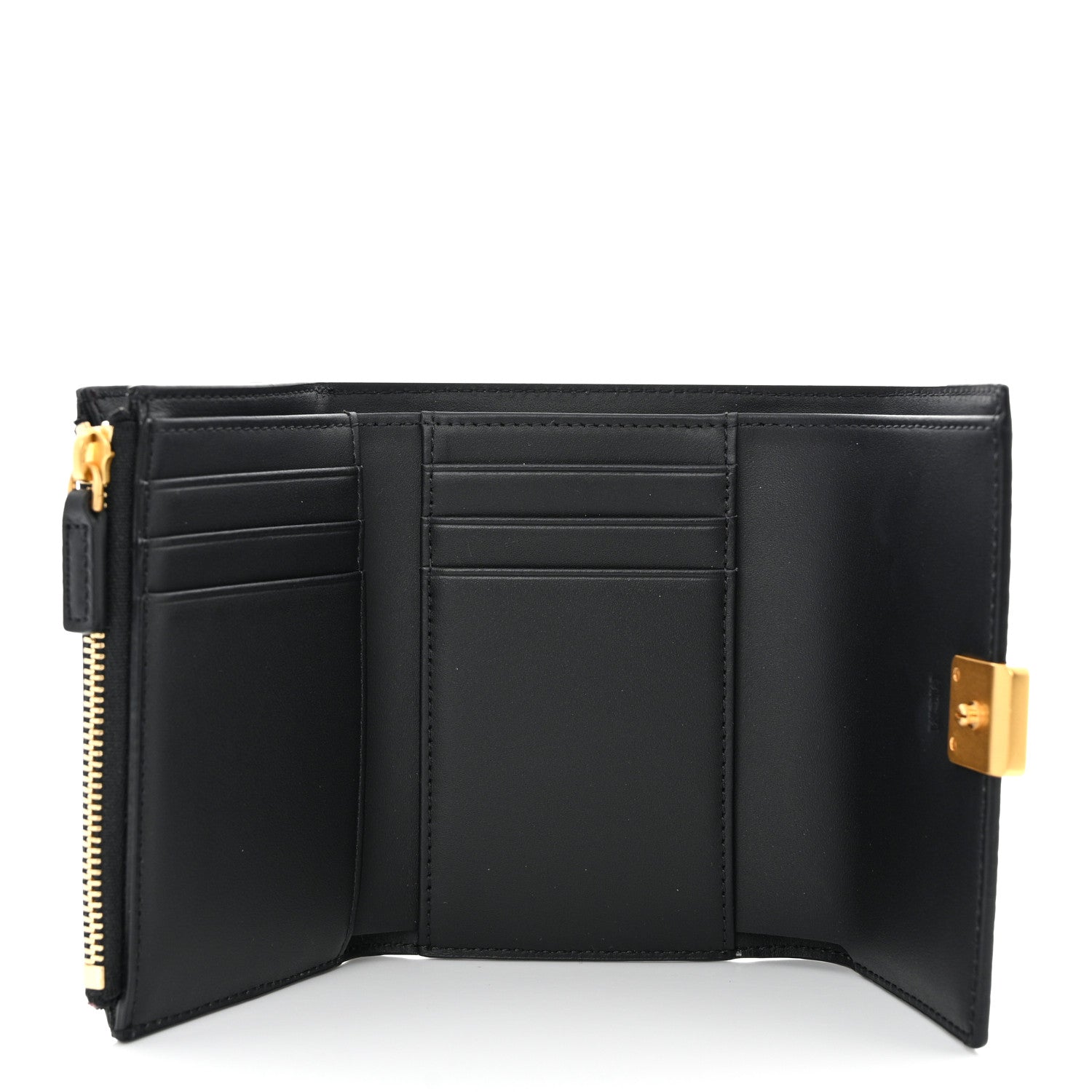 MCM Visetos Small Aren Trifold Wallet Black 5 of 9