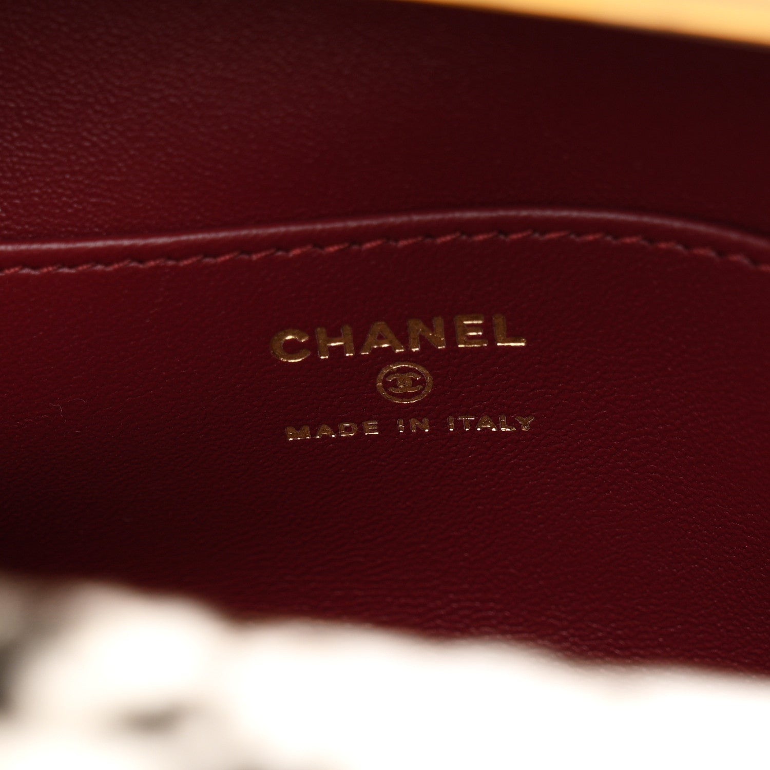 Chanel Lambskin Pony Hair Printed Clutch With Chain Black White 6 of 11