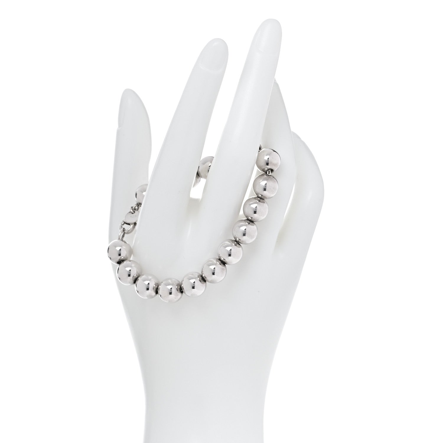 Tiffany Sterling Silver 10mm HardWear Ball Bracelet 2 of 5
