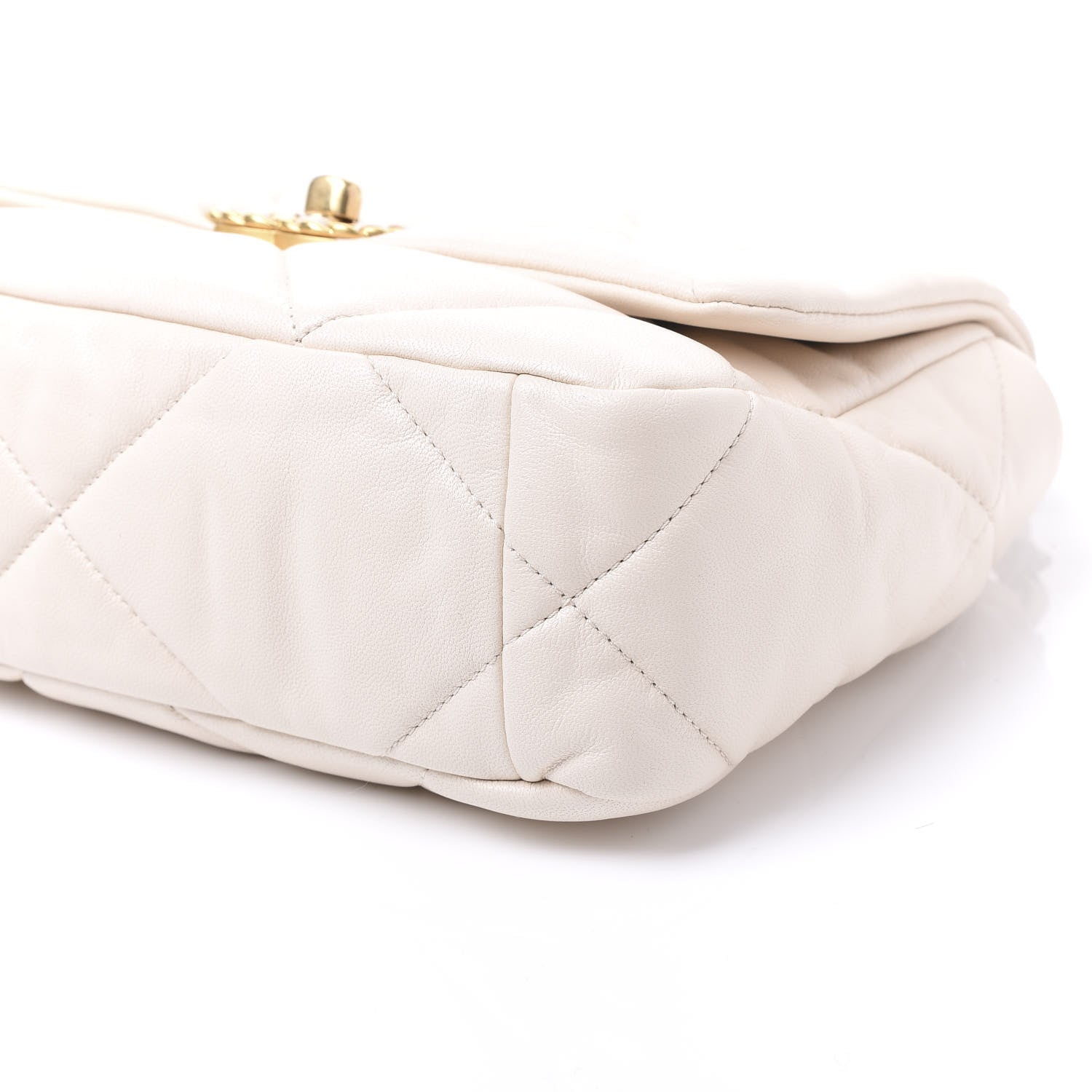 Chanel Lambskin Quilted Medium 19 Flap White 8 of 9