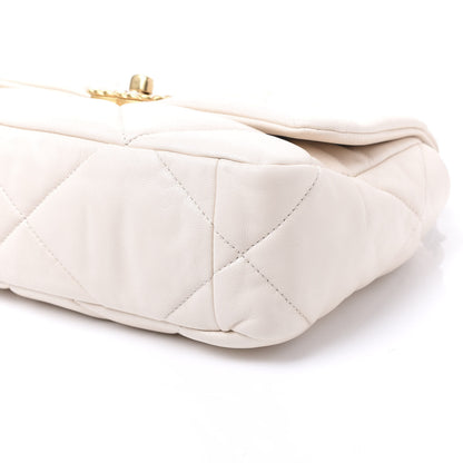 Chanel Lambskin Quilted Medium 19 Flap White 8 of 9