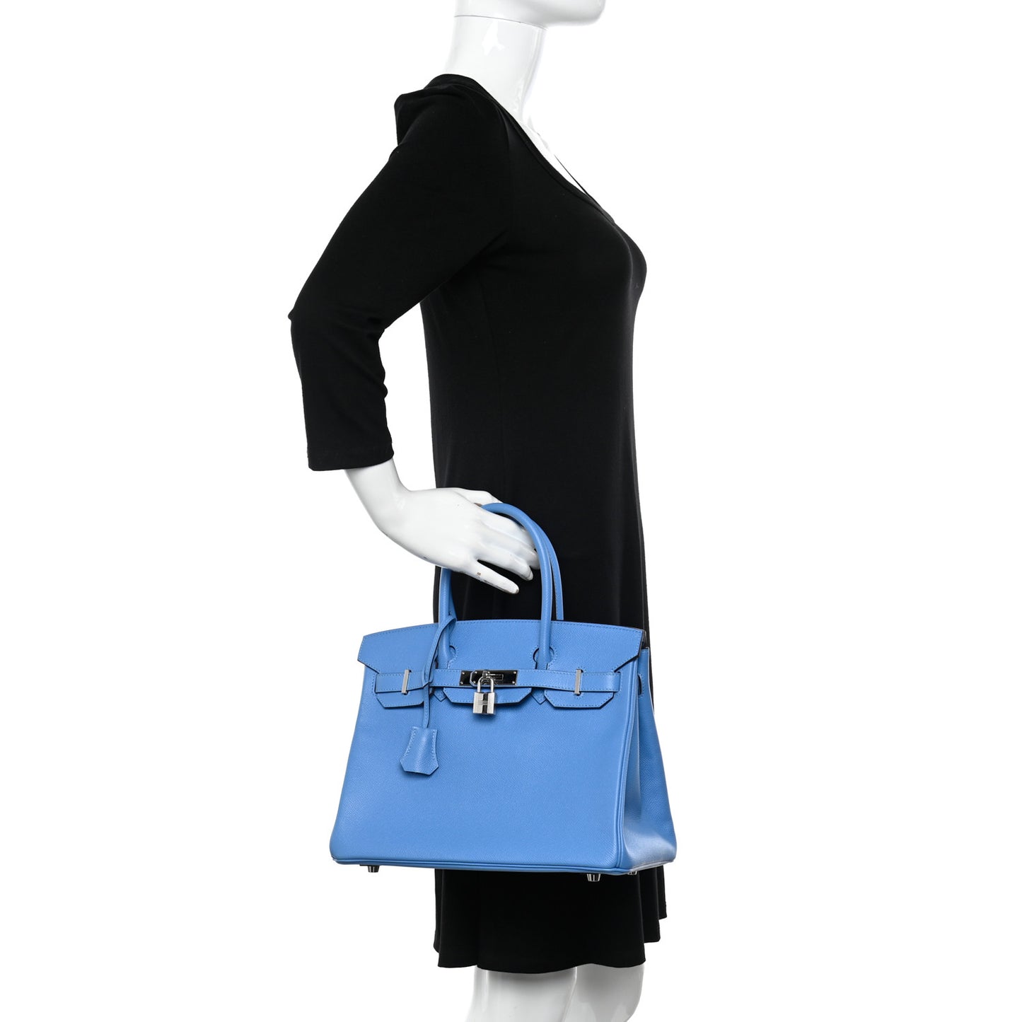 Epsom Birkin 30 Bleu Paradis