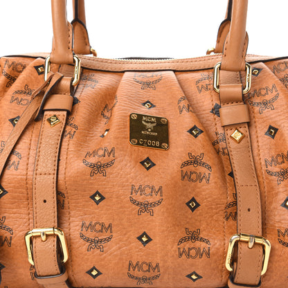 MCM Visetos Medium Essentials Shoulder Bag Cognac 9 of 9