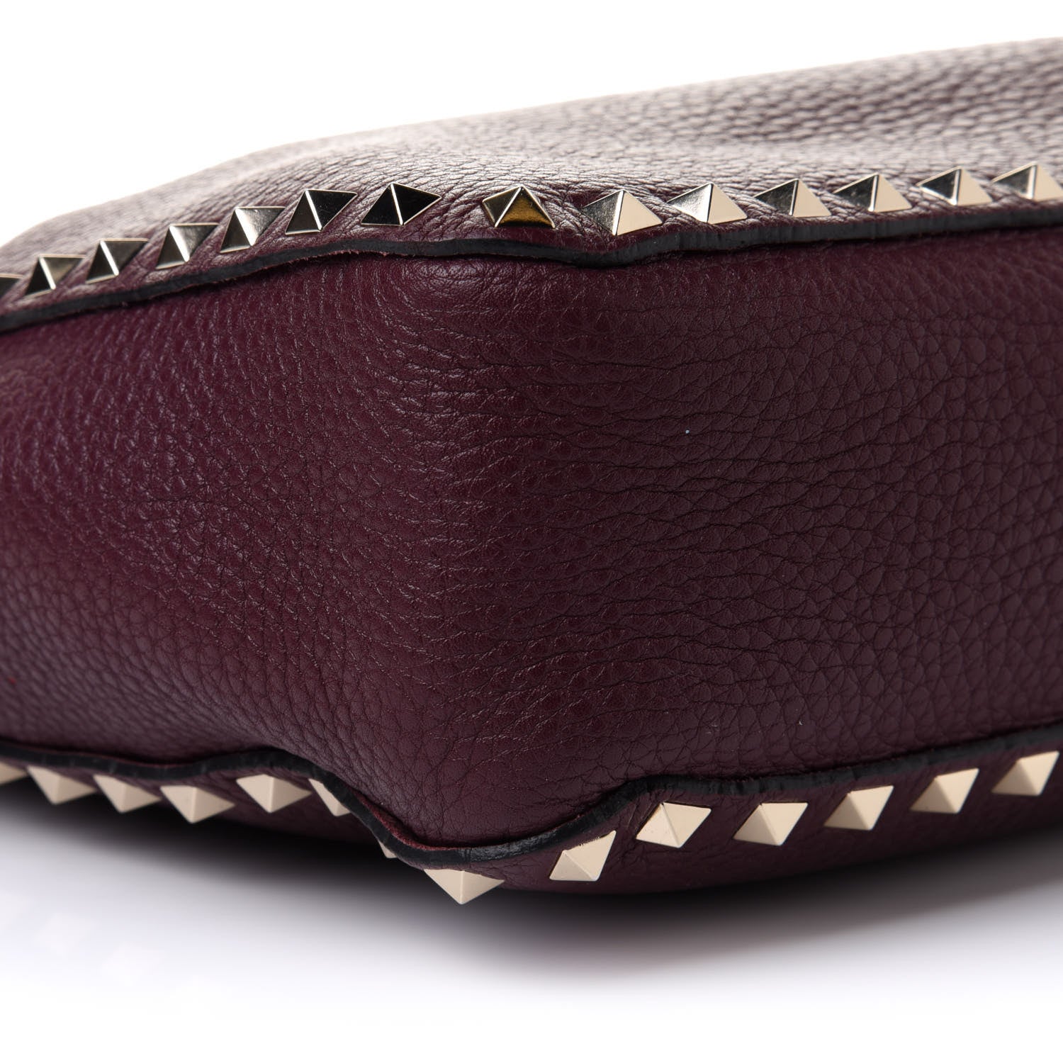 Valentino Garavani Pebbled Calfskin Small Rockstud Flip-Lock Messenger Bag Vinaccia 9 of 10