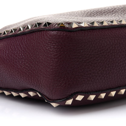 Valentino Garavani Pebbled Calfskin Small Rockstud Flip-Lock Messenger Bag Vinaccia 9 of 10