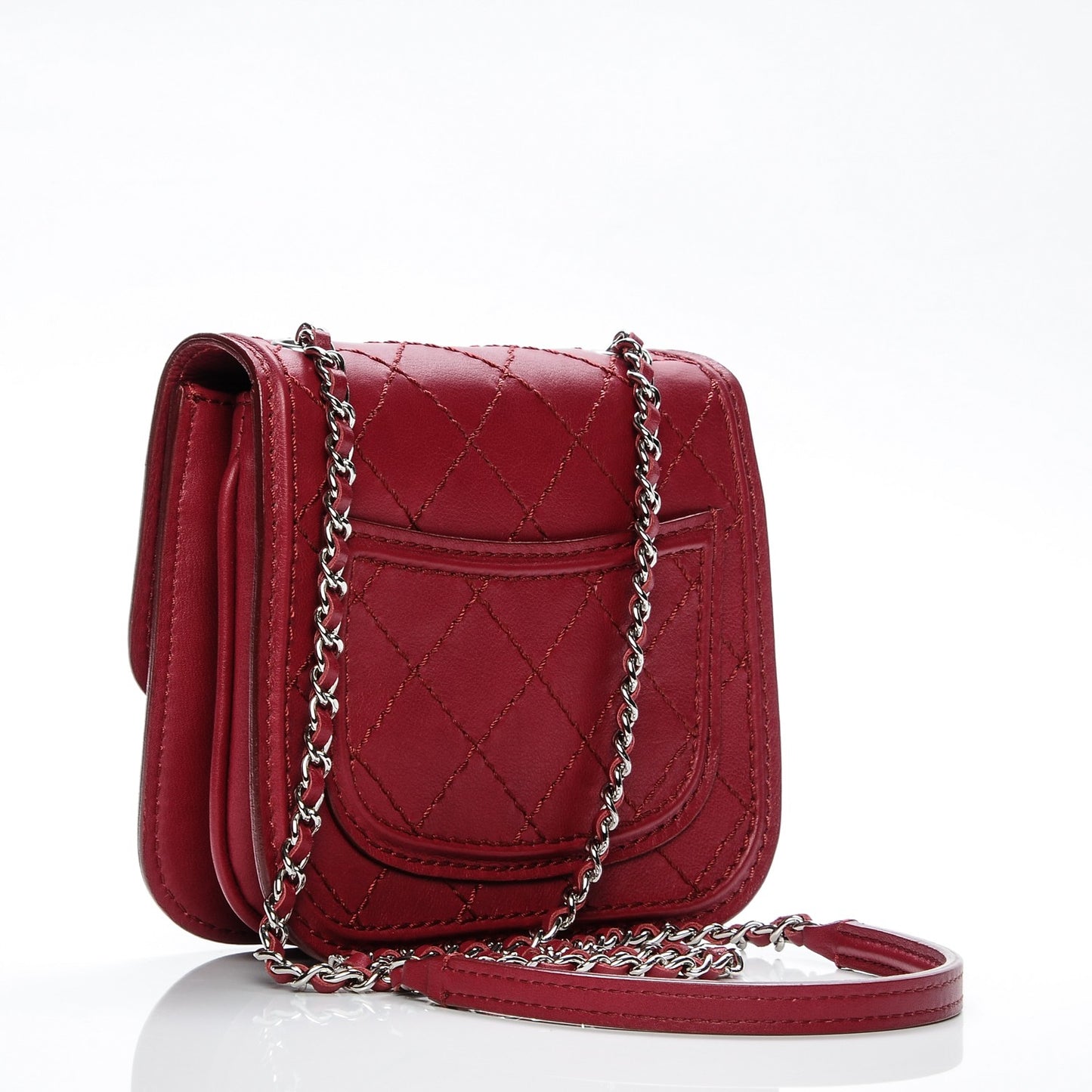Calfskin Mini Crossbody Flap Red
