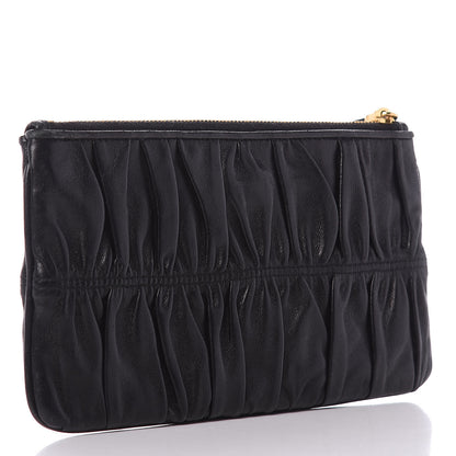Prada Nappa Gaufre Pouch Black 4 of 11