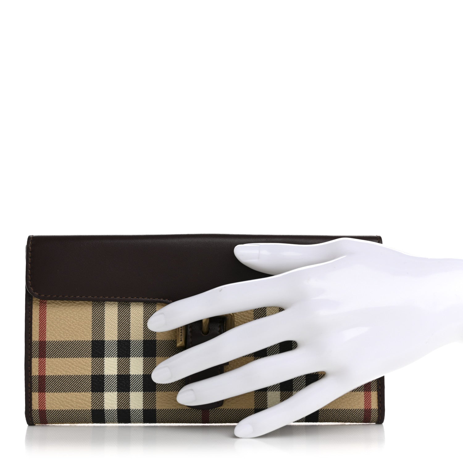 Burberry Haymarket Check Wallet Chocolate 2 of 9