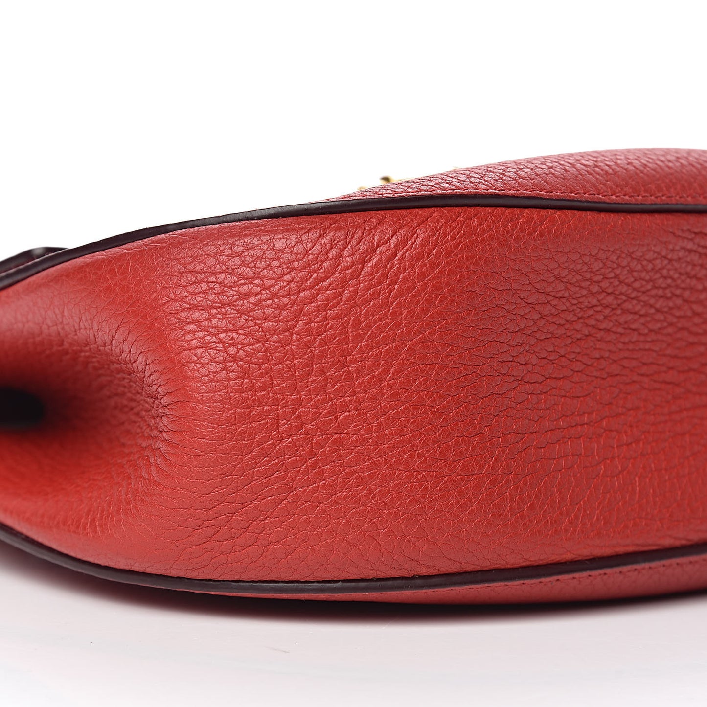 Grained Lambskin Drew Shoulder Bag Plaid Red