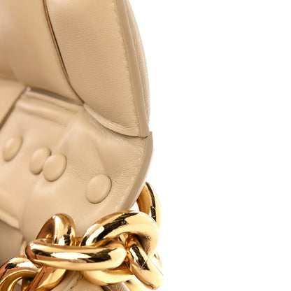Bottega Veneta Lambskin Maxi Intreccio Padded Chain Cassette Crossbody Bag Porridge 18 of 21