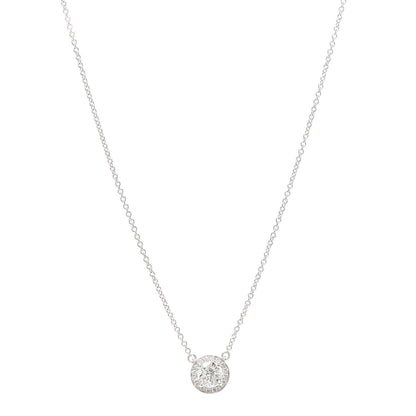 Tiffany Platinum Diamond .43ct Soleste Pendant Necklace 1 of 6