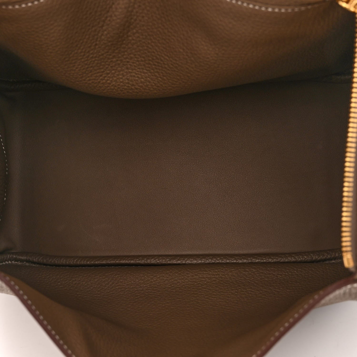 Hermes Taurillon Clemence Lindy 30 Etoupe 5 of 10