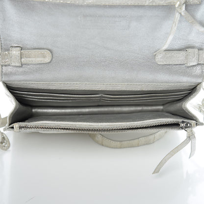 Nancy Gonzalez Crocodile Wallet On Chain White 7 of 9