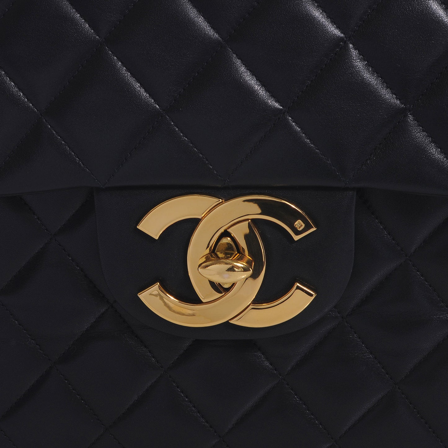 Lambskin XL Jumbo Flap Black