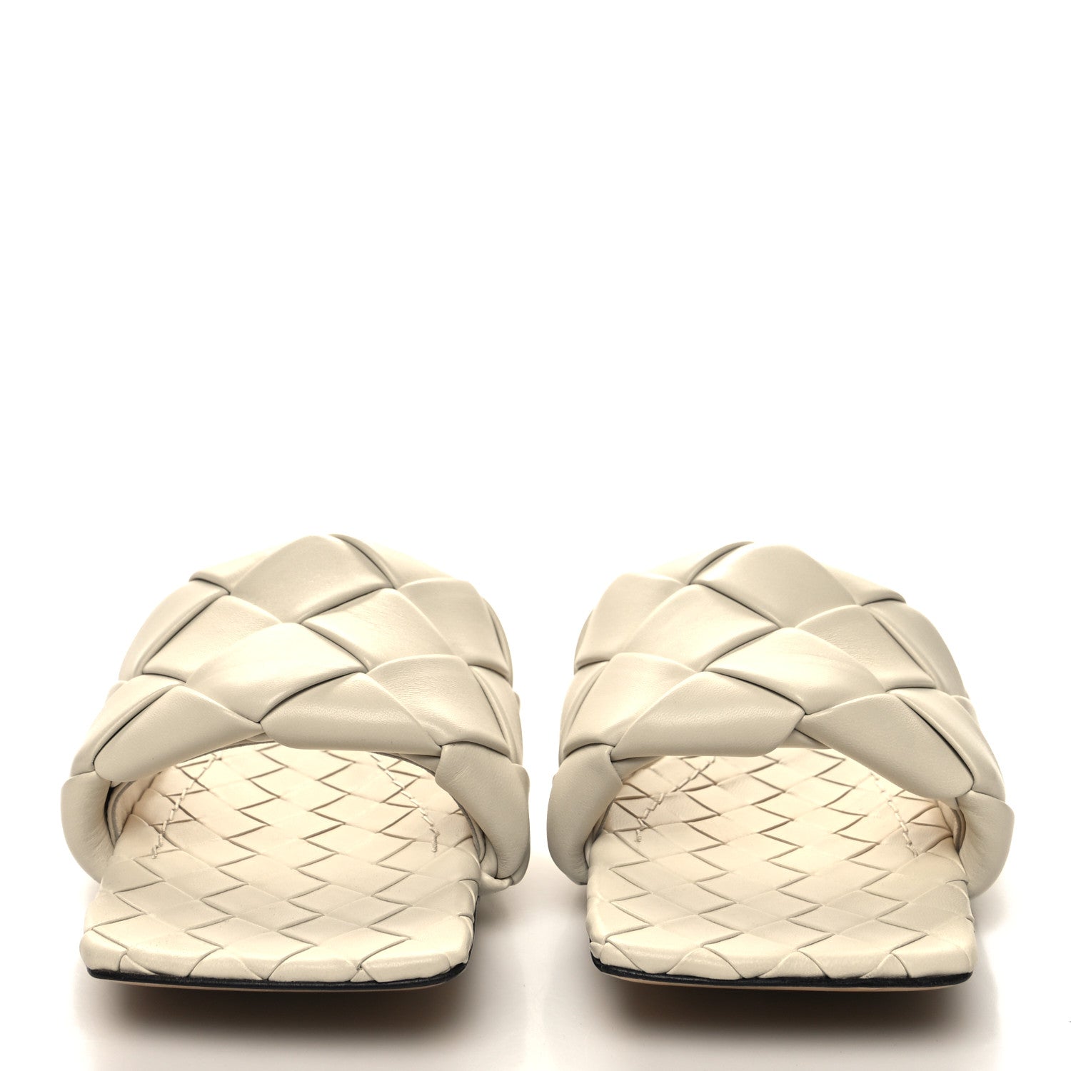 Bottega Veneta Nappa Maxi Intrecciato Lido Flat Sandals 41 Wax 2 of 7