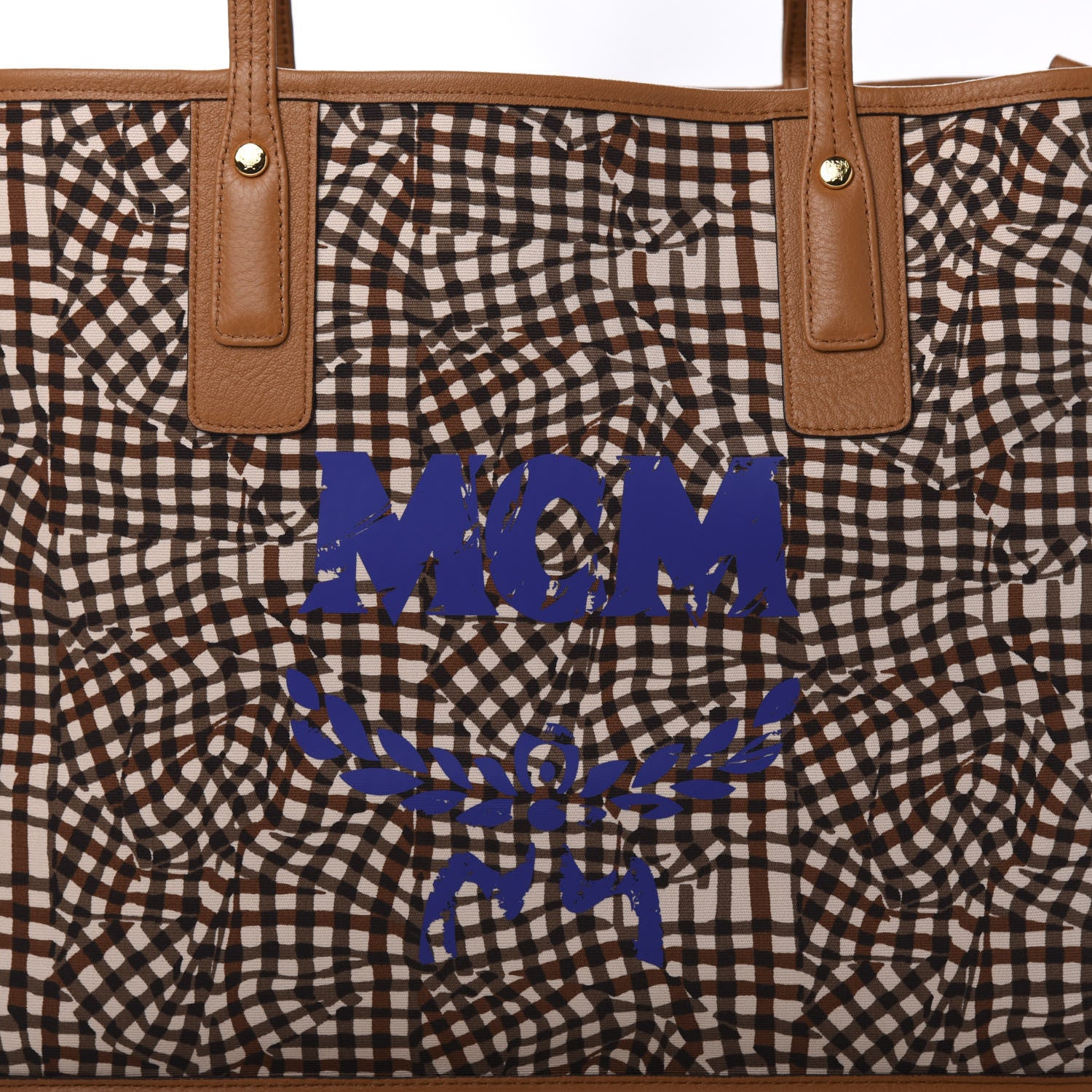 MCM Visetos Medium Liz Reversible Shopper Tote Cognac 19 of 19
