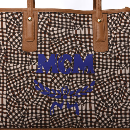 MCM Visetos Medium Liz Reversible Shopper Tote Cognac 19 of 19