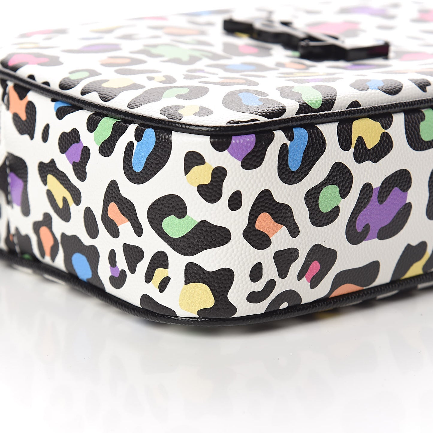 Grain De Poudre Medium Classic Monogram Multicolor Leopard Print Camera Bag Black
