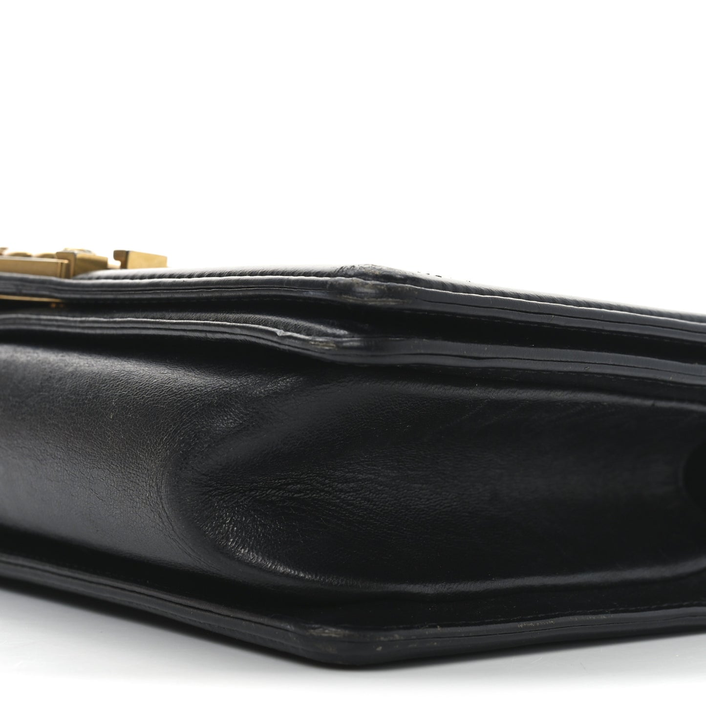 Calfskin Quilted Medium Boy Flap Black