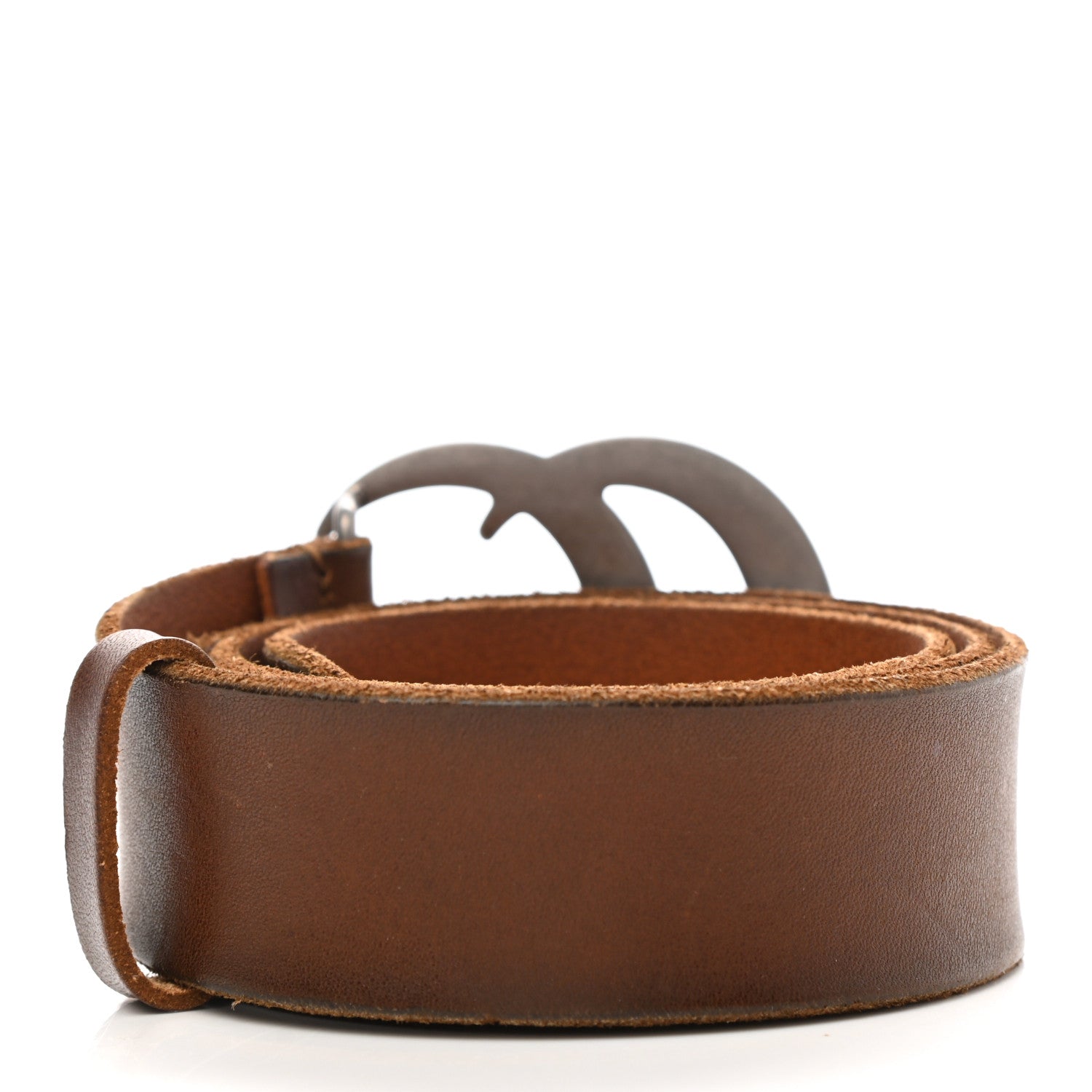 Gucci Cuoio Toscano Nickel Double Double G 40mm Belt 85 34 Cuir 2 of 5