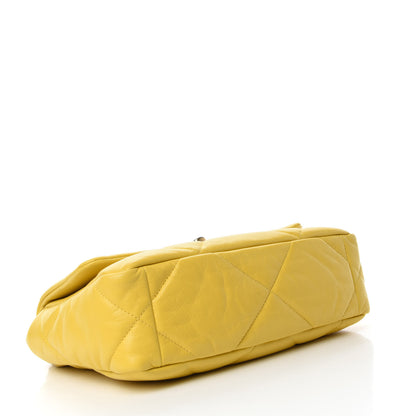 Chanel Lambskin Quilted Medium Chanel 19 Flap Yellow 4 of 10