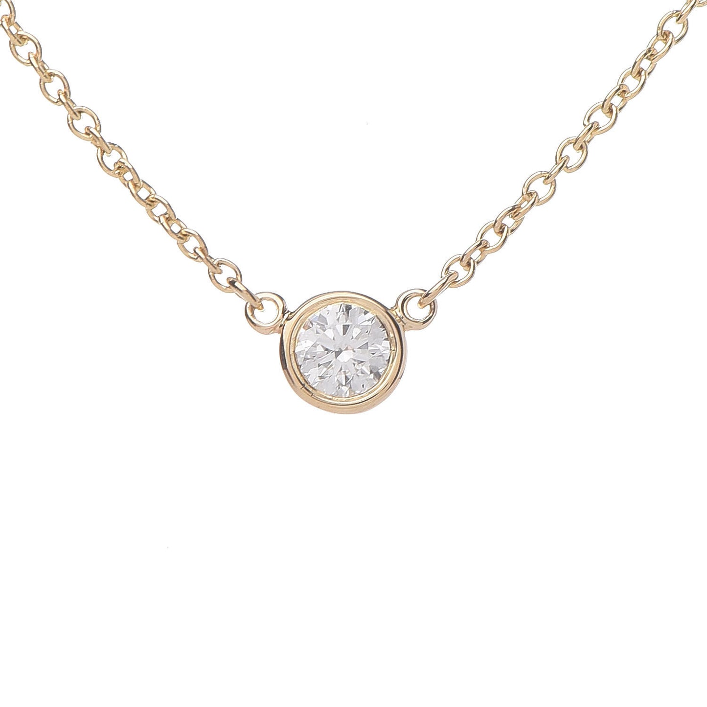 18K Yellow Gold Diamond .14ct Elsa Peretti Diamonds by the Yard Pendant Necklace